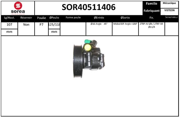 Pompa hidraulica, sistem de directie SOR40511406 EAI
