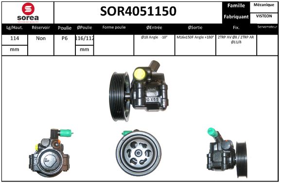 Pompa hidraulica, sistem de directie SOR4051150 EAI