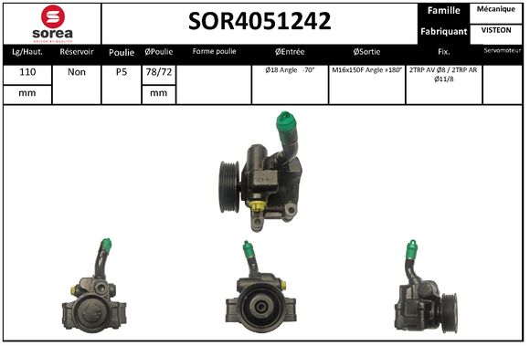 Pompa hidraulica, sistem de directie SOR4051242 EAI
