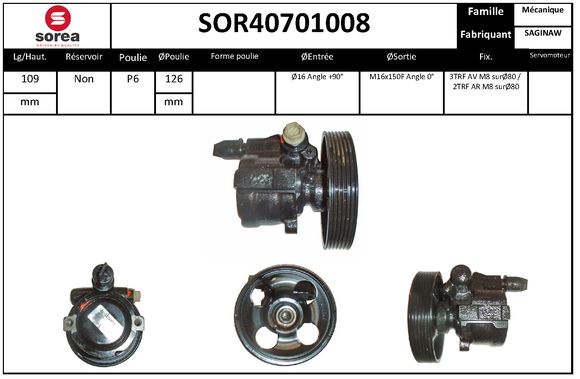Pompa hidraulica, sistem de directie SOR40701008 EAI