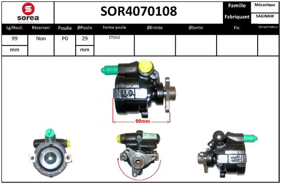 Pompa hidraulica, sistem de directie SOR4070108 EAI