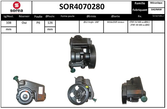 Pompa hidraulica, sistem de directie SOR4070280 EAI