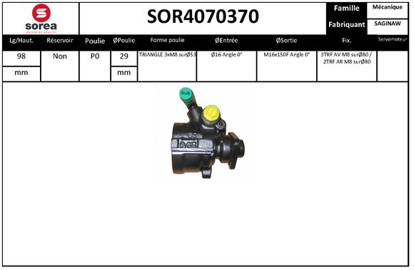Pompa hidraulica, sistem de directie SOR4070370 EAI
