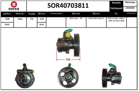 Pompa hidraulica, sistem de directie SOR40703811 EAI