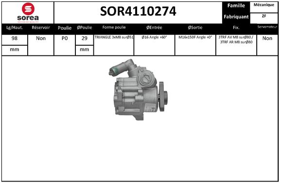 Pompa hidraulica, sistem de directie SOR4110274 EAI