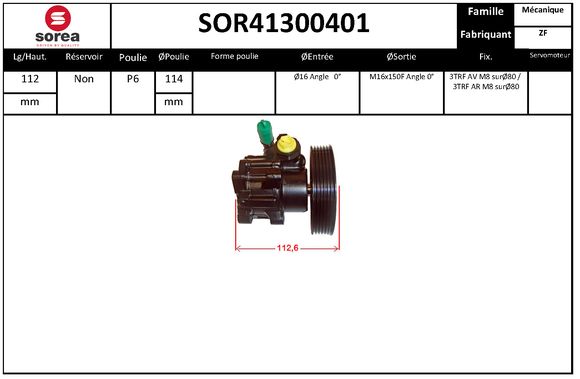 Pompa hidraulica, sistem de directie SOR41300401 EAI