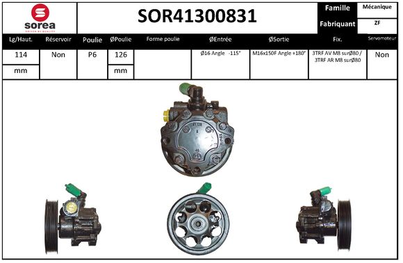 Pompa hidraulica, sistem de directie SOR41300831 EAI