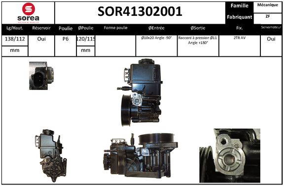 Pompa hidraulica, sistem de directie SOR41302001 EAI