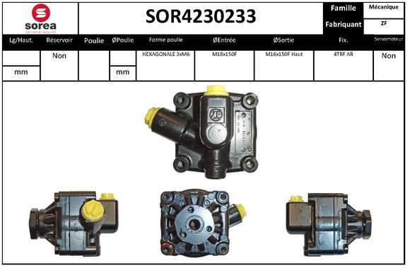 Pompa hidraulica, sistem de directie SOR4230233 EAI