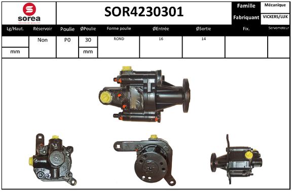 Pompa hidraulica, sistem de directie SOR4230301 EAI