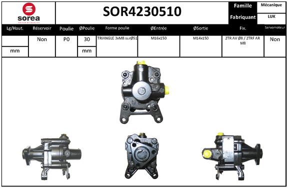 Pompa hidraulica, sistem de directie SOR4230510 EAI