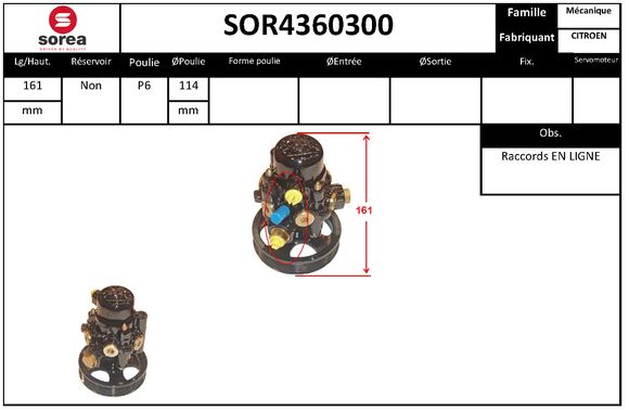 Pompa hidraulica, sistem de directie SOR4360300 EAI