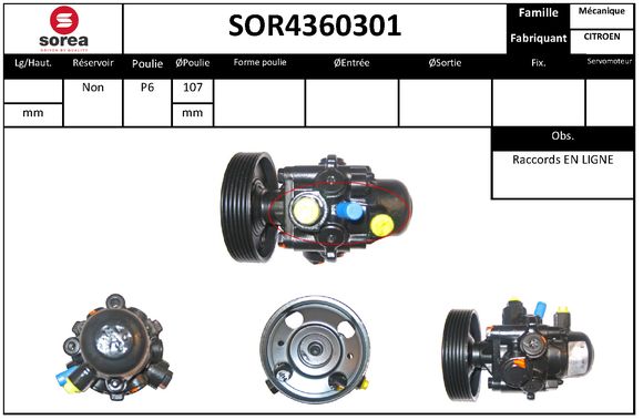 Pompa hidraulica, sistem de directie SOR4360301 EAI
