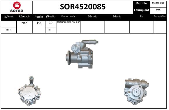 Pompa hidraulica, sistem de directie SOR4520085 EAI