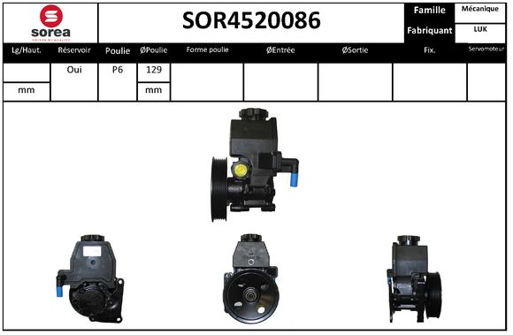 Pompa hidraulica, sistem de directie SOR4520086 EAI
