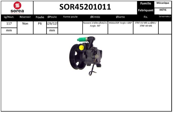 Pompa hidraulica, sistem de directie SOR45201011 EAI