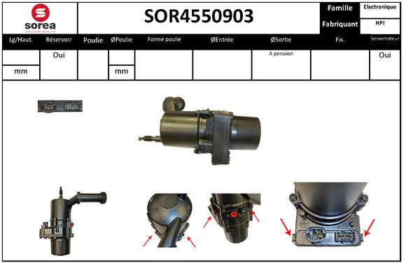 Pompa hidraulica, sistem de directie SOR4550903 EAI