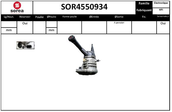 Pompa hidraulica, sistem de directie SOR4550934 EAI