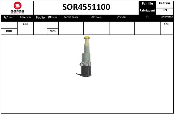 Pompa hidraulica, sistem de directie SOR4551100 EAI