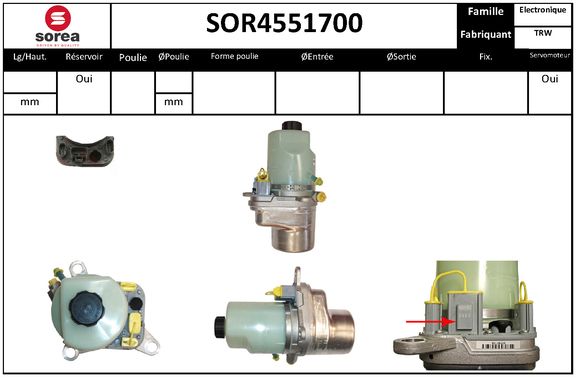 Pompa hidraulica, sistem de directie SOR4551700 EAI