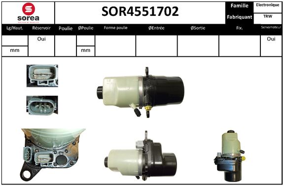 Pompa hidraulica, sistem de directie SOR4551702 EAI