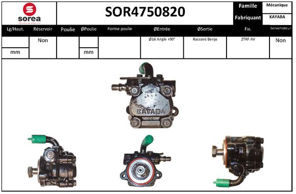 Pompa hidraulica, sistem de directie SOR4750820 EAI