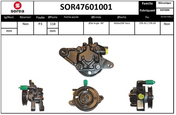 Pompa hidraulica, sistem de directie SOR47601001 EAI