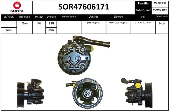 Pompa hidraulica, sistem de directie SOR47606171 EAI