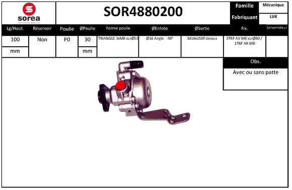 Pompa hidraulica, sistem de directie SOR4880200 EAI
