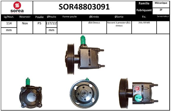 Pompa hidraulica, sistem de directie SOR48803091 EAI