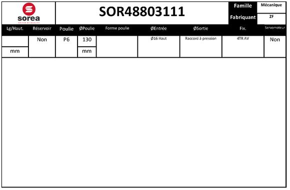 Pompa hidraulica, sistem de directie SOR48803111 EAI