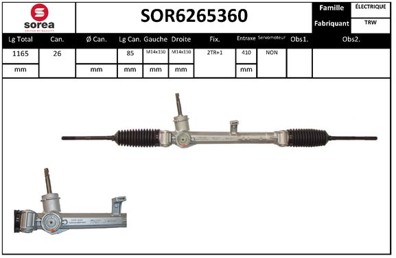 Caseta directie SOR6265360 EAI
