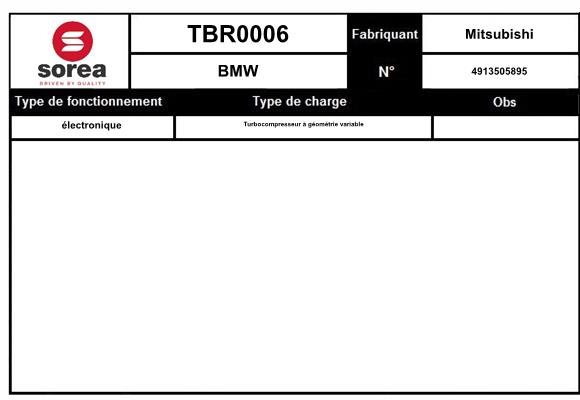 Compresor,sistem de supraalimentare TBR0006 EAI