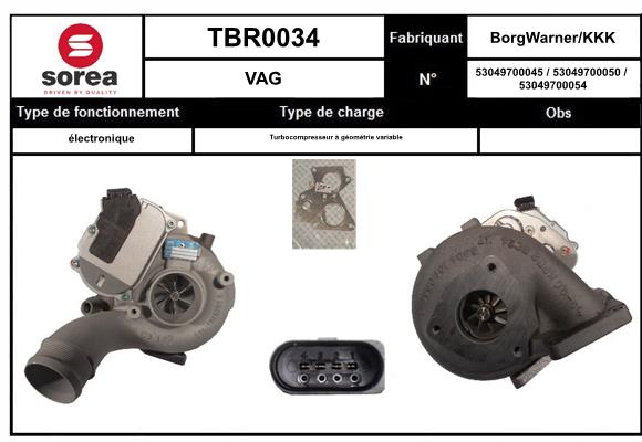 Compresor,sistem de supraalimentare TBR0034 EAI