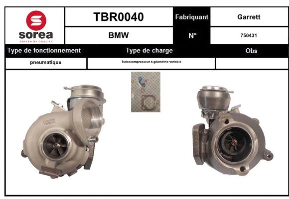 Compresor,sistem de supraalimentare TBR0040 EAI