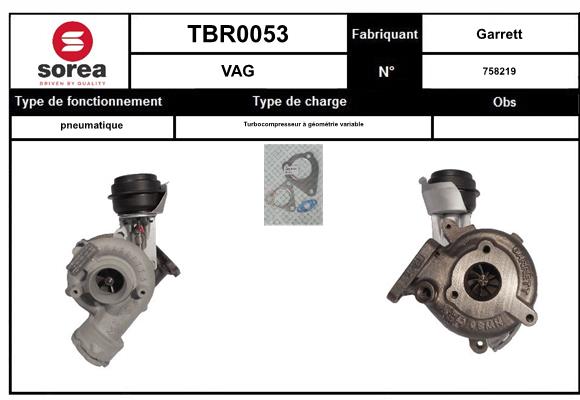 Compresor,sistem de supraalimentare TBR0053 EAI