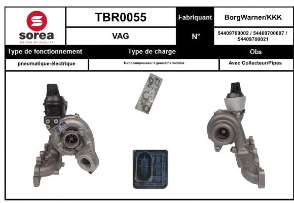 Compresor,sistem de supraalimentare TBR0055 EAI