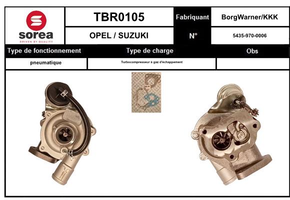 Compresor,sistem de supraalimentare TBR0105 EAI