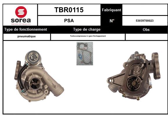 Compresor,sistem de supraalimentare TBR0115 EAI