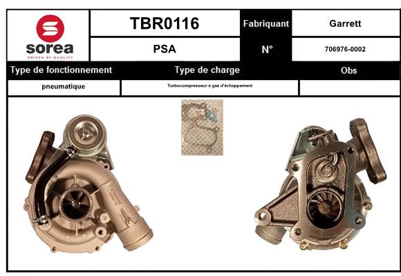 Compresor,sistem de supraalimentare TBR0116 EAI