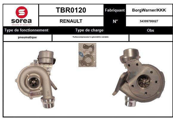 Compresor,sistem de supraalimentare TBR0120 EAI
