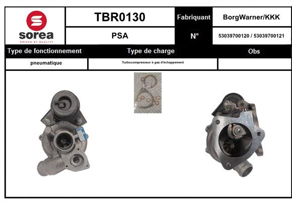 Compresor,sistem de supraalimentare TBR0130 EAI