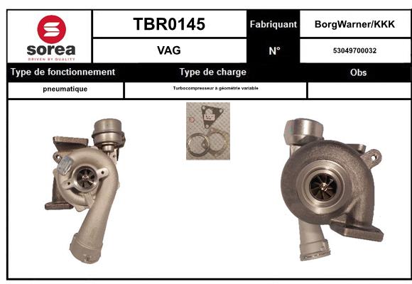 Compresor,sistem de supraalimentare TBR0145 EAI