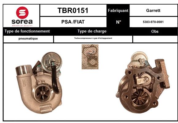 Compresor,sistem de supraalimentare TBR0151 EAI