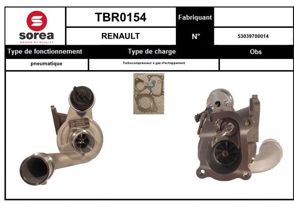 Compresor,sistem de supraalimentare TBR0154 EAI