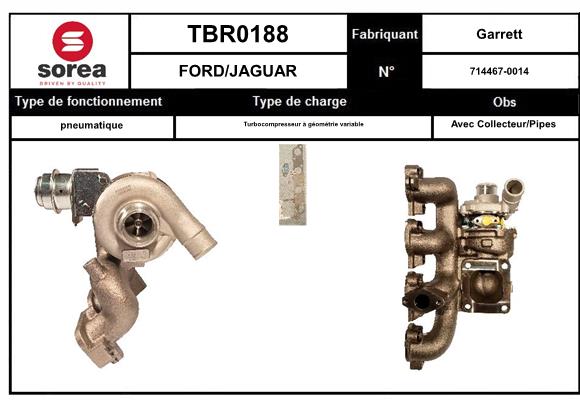Compresor,sistem de supraalimentare TBR0188 EAI