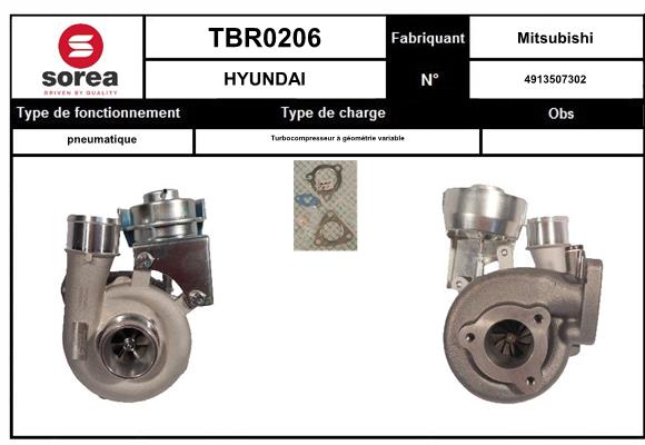 Compresor,sistem de supraalimentare TBR0206 EAI