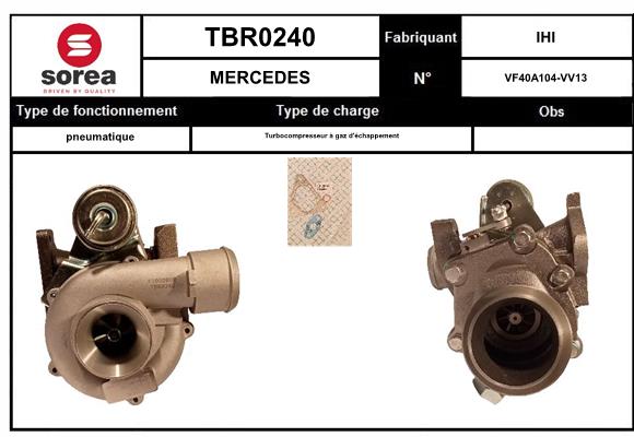 Compresor,sistem de supraalimentare TBR0240 EAI