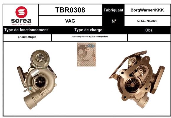 Compresor,sistem de supraalimentare TBR0308 EAI