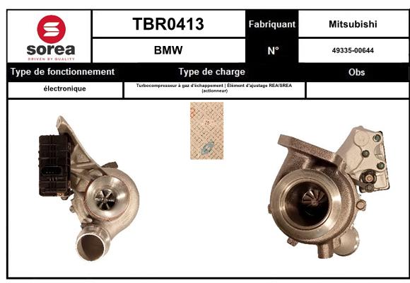 Compresor,sistem de supraalimentare TBR0413 EAI